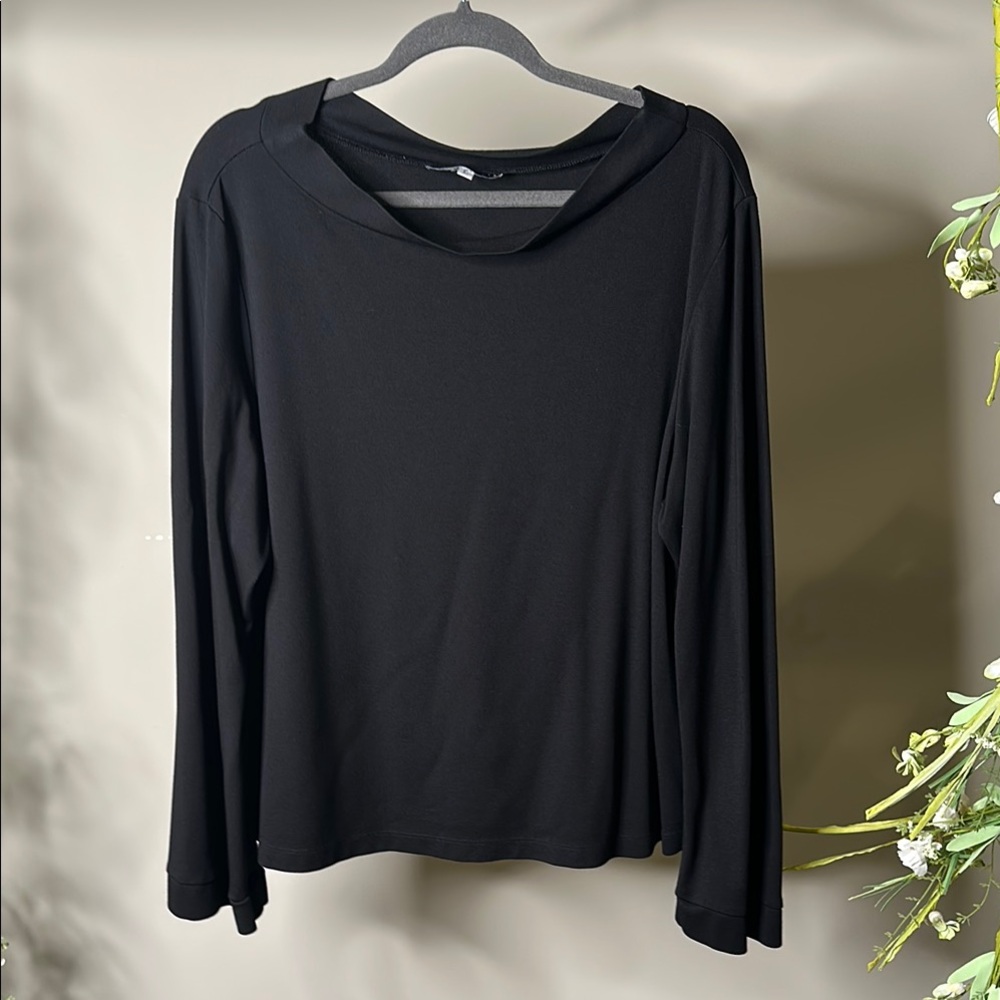 Bryn Walker Black T-Shirt Style Blouse